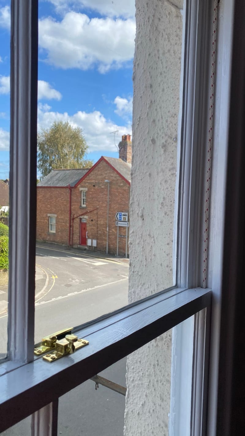 Sash raised and running freely, with a new brass lock fitted